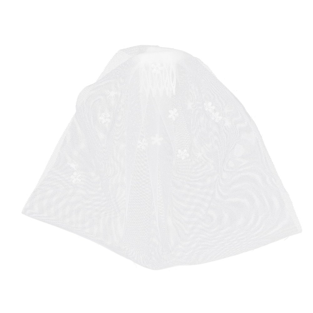 ROMISBABA Short Wedding Face Veil with Comb Elegant Decorative Bridal Veil for Special Day Simple Tulle Design for Weddings Parties and Photoshoots