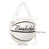 GLSTOY 1pc Basketball Shape Handbag Purse for Girls Chain Crossbody Bag Zipper Closure Stylish Tote for Daily Use view 2