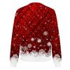 JWNYJFB Christmas Jacket for Women Funny Santa Graphic Xmas Holiday Outfits 2024 Casual Lightweight Zipper Long Sleeve Winter Fashion Quilted Cardigan Coat 01Watermelon Red, X-Large view 4