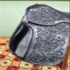 Black English Dressage Style Combination Genuine Real Leather Full Cow Indium Softie English Saddle Horses with Free Complete Bridle and Stirrups Leathers (14'') view 2