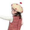 AIBEARTY Kids Girls French Pearl Beret Hat Winter Warm Artist Beanie Cap view 3