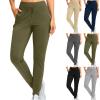 Gumipy Womens Joggers with Pockets Drawstring High Waisted Stretchy Sweatpants Soft Comfy Yoga Pants Tapered Lounge Pants Loose fit Travel Pant Athletic Trousers Workout Straight Leg Jogger Pant view 1