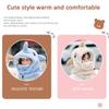 Women Winter Balaclava Hat, Plush Cute Girl Warm Face Mask, Funny Riding Helmet Covers Hood Scarf 3 in 1-C view 4