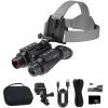 WGFXYBFY 3D Helmet Mounted Night Vision Binoculars, 4K Rechargeable Night Vision Goggles for Adults, 8X Digital Zoom, with 32GB Memory Card to Save Photos and Videos, for Camping view 1