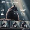 WGFXYBFY 3D Helmet Mounted Night Vision Binoculars, 4K Rechargeable Night Vision Goggles for Adults, 8X Digital Zoom, with 32GB Memory Card to Save Photos and Videos, for Camping view 4
