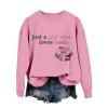 2024 Top Just A Girl Who Loves Books Sweatshirt for Women Bookish Sweatshirts Book Lovers Pullovers Casual Holiday Tops view 1
