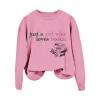 2024 Top Just A Girl Who Loves Books Sweatshirt for Women Bookish Sweatshirts Book Lovers Pullovers Casual Holiday Tops view 4
