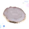 WESIEVYA 2pcs Jewelry Storage Tray Golden Rim Agate Design Organizer for Earrings Necklaces and Elegant Black Display Dish for Home Decor and Giving view 3