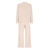 2 Piece Outfits Women Workout Lounge Set Crewneck Hoodie Sweatshirt Wide Leg Pants Soft Running Tracksuit Sweatsuit view 4