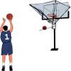 DKKDETOHO Basketball Shot Return NET Apparatus with 180 Rotating Chute - Portable Shooting Rebounder Device, Suspended for Improved Training and Accuracy