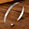 XJKGWdlC Friendship Braceletssilver banglesRetro Bangle 925 Silver Bangle Open Bracelet Ethnic Style Carved Pattern Bracelet Bracelet view 4