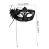 LIFKOME Handheld Masquerade Mask for Women Plume Design for Cosplay Parties and Carnival Events and Party Prop view 2