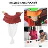 BESPORTBLE 6pc Billiard Pockets Replacement Nets Bag Kit Leather Pool Snooker Table Easy Install view 3