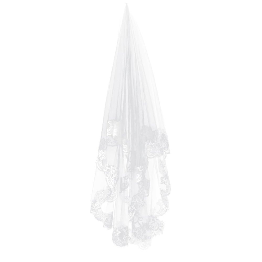 TINEASUR 1.5m -tier Embroidery Lace Decor Bridal Wedding Veil for Elegant Ceremonies Accessory for Brides Their Special Day