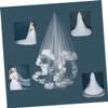 TINEASUR 1.5m -tier Embroidery Lace Decor Bridal Wedding Veil for Elegant Ceremonies Accessory for Brides Their Special Day view 2