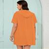 Bsubseach Terry Cloth Cover Up - Women 2026 Zipper Swimsuit Coverup Hooded Swim Robes Beach Coverups with Pockets Orange XL view 4