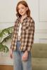 Betusline Girls' Plaid Flannel Shirt, Kids Long Sleeve Button Button Shirts Tops, F Khaki & Brown #110-11 Years= Tag 170 view 4