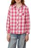 Betusline Girls' Plaid Flannel Shirt, Kids Long Sleeve Button Button Shirts Tops, F Pink & White #111-12 Years= Tag 180 view 1