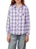 Betusline Girls' Plaid Flannel Shirt, Kids Long Sleeve Button Button Shirts Tops, F Purple & White #111-12 Years= Tag 180 view 1