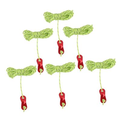 BELLIFFY Tent Guyline Ropes 6 Pack Reflective Nylon Line Camping Tarps Tent Poles for Tarp Accessories Random