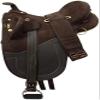 BNB International Synthetic Suede Australian English Stock Horse Saddle Collection Horse Rider with Horn Equestrian Trail Tack Get Matching Girth & Stirrups Size 10"-18" inches Seat, STOCK02 (13.5) view 2