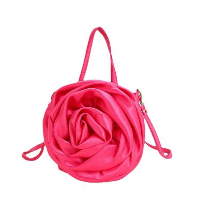 WEISUYUUS Bag 3D Rose Shape Handbag for Women Fashion Banquet Prom Wedding Evening Bag Crossbody Shoulder Bag