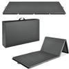 Best Choice Products 10ftx4ftx2in Folding Gym Mat 4-Panel Exercise Gymnastics Tumbling Workout Fitness Floor Mats w/Carrying Handles - Charcoal view 1