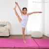 Best Choice Products 10ftx4ftx2in Folding Gym Mat 4-Panel Exercise Gymnastics Tumbling Workout Fitness Floor Mats w/Carrying Handles - Aqua view 2