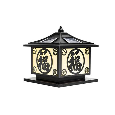 Tyydcmy Solar Wiring Dual-use Column Lamp Outdoor IP65 Waterproof Pillar Lamp Courtyard Garden Park Villa Gate Lawn Fence Decoration Lighting Lamp