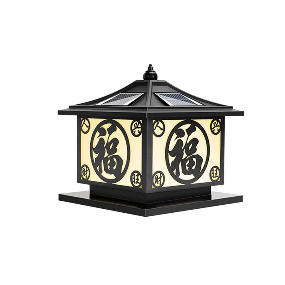 Tyydcmy Solar Wiring Dual-use Column Lamp Outdoor IP65 Waterproof Pillar Lamp Courtyard Garden Park Villa Gate Lawn Fence Decoration Lighting Lamp