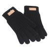 LUOHANUS Men Women Knitted Gloves Black Winter Male Thicken Warm Solid Stripe Mitten Autumn Work Glove(Black) view 1