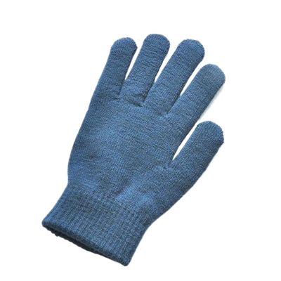 LUOHANUS Winter Plush Gloves Women Men Autumn Thickened Solid Color Full Finger Mittens Hand Warmer Gloves Couple(Blue)