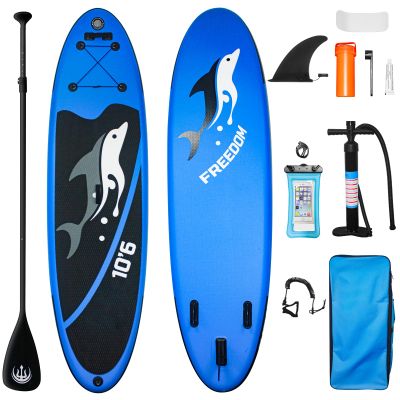 Inflatable Stand Up Paddle Board, 10 ft 6 in x 33 in x 6 in, Standup Paddleboard with Adjustable Kayak Paddle, for Yoga, Paddle Board, Kayaking, Surf, Canoe, Fishing