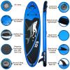 Inflatable Stand Up Paddle Board, 10 ft 6 in x 33 in x 6 in, Standup Paddleboard with Adjustable Kayak Paddle, for Yoga, Paddle Board, Kayaking, Surf, Canoe, Fishing view 3