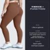Aoxjox High Waisted Workout Leggings for Women Trinity Yoga Pants 26.5" (Dandelion Brown, 3X-Large) view 2