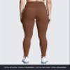 Aoxjox High Waisted Workout Leggings for Women Trinity Yoga Pants 26.5" (Dandelion Brown, 3X-Large) view 3