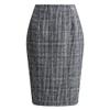 RanRui Women's Plaid Mini Skirt Pencil Skirt Plaid Skirt Autumn and Winter high Waist Tight Knee Length Wool mid-Length Skirt High Waisted Bodycon Pencil Skirt, (Lattice Black,S) view 1