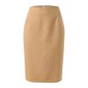 RanRui Women's Plaid Mini Skirt Pencil Skirt Plaid Skirt Autumn and Winter high Waist Tight Knee Length Wool mid-Length Skirt High Waisted Bodycon Pencil Skirt, (Pure Khaki,L) view 1