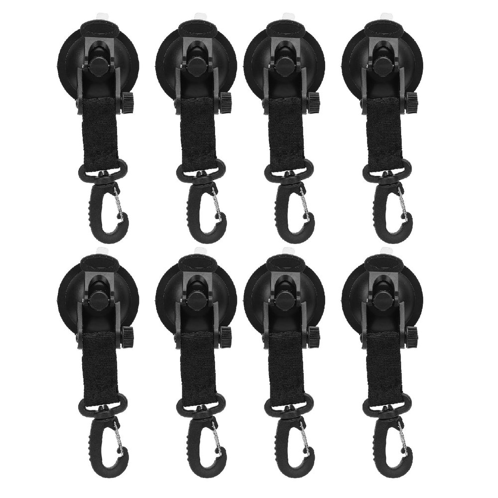 8PCS Suction Cups Hooks Strong Power Portable Car Camping Essentials Tie Down Suction Cup for Car Side Awnings Tents Mount
