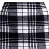 RanRui Women's Plaid Mini Skirt Pencil Skirt Plaid Skirt Autumn and Winter high Waist Tight Knee Length Wool mid-Length Skirt High Waisted Bodycon Pencil Skirt, (Black and White Grid,XL) view 1