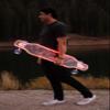 GHOST BOARDS Custom Longboard - Clear Long Boards with LED Wheels and Remote Control for Night Riding - Acrylic Skateboard Delivers Style, Stability, and Smooth Performance - 40" - Skull view 2