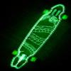 GHOST BOARDS Custom Longboard - Clear Long Boards with LED Wheels and Remote Control for Night Riding - Acrylic Skateboard Delivers Style, Stability, and Smooth Performance - 40" - Design: Viper view 4
