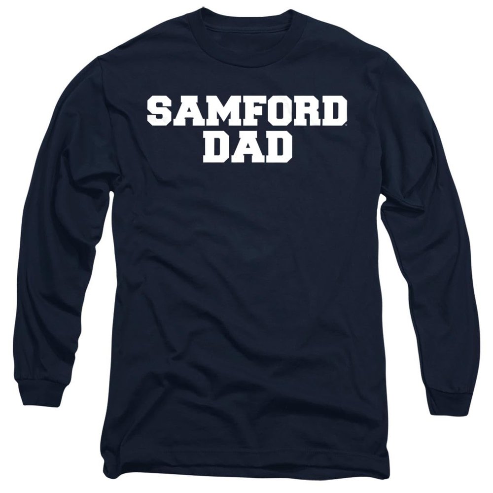 LOGOVISION Samford University Dad Unisex Adult Long-Sleeve T Shirt, Navy, Large