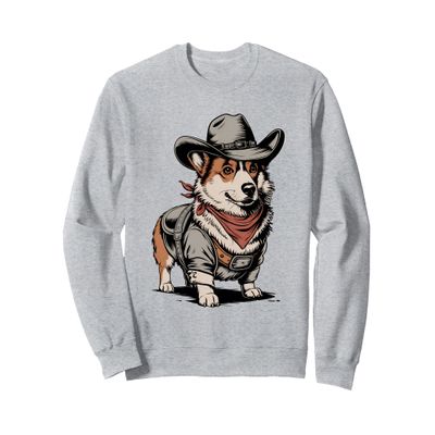 Funny Corgi Cowboy Western Corgi Lover Country Corgi Sweatshirt