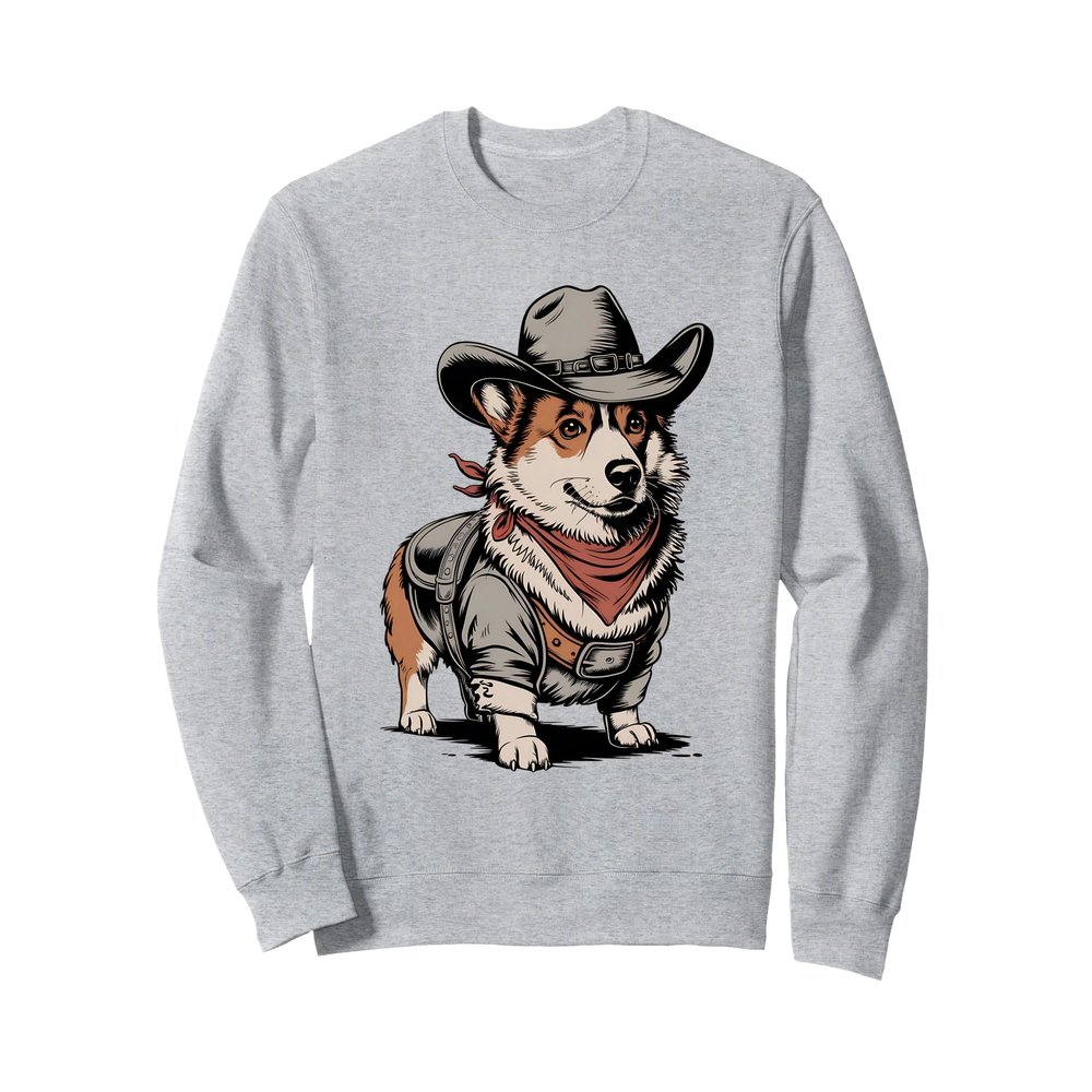 Funny Corgi Cowboy Western Corgi Lover Country Corgi Sweatshirt