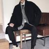 Qolkmuiy-GJ Men's Casual Cotton Blend Peacoat Winter Woolen 2 Buttons Trench Slim Single Breasted Long Overcoat (Black,XX-Large) view 4