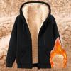 Uillui Womens Fleece Zip Up Hoodie Warm Cozy Sherpa Lined Jackets Fluffy Sweater Winter Hooded Faux Fur Coat Thermal Outwear view 2