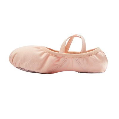 missfiona Canvas Ballet Shoes for Girls Toddler Dance Slippers with Flex Arch,Split Sole(1 Little Kid, Ballet Pink)