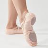 missfiona Canvas Ballet Shoes for Girls Toddler Dance Slippers with Flex Arch,Split Sole(1 Little Kid, Ballet Pink) view 3