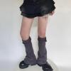 WEISUYUUS Knit Winter Warm Leg Warmers Long Socks Boot Cuffs Knit Leggings Stockings Hollow Out Knee Warmers Sleeve view 3
